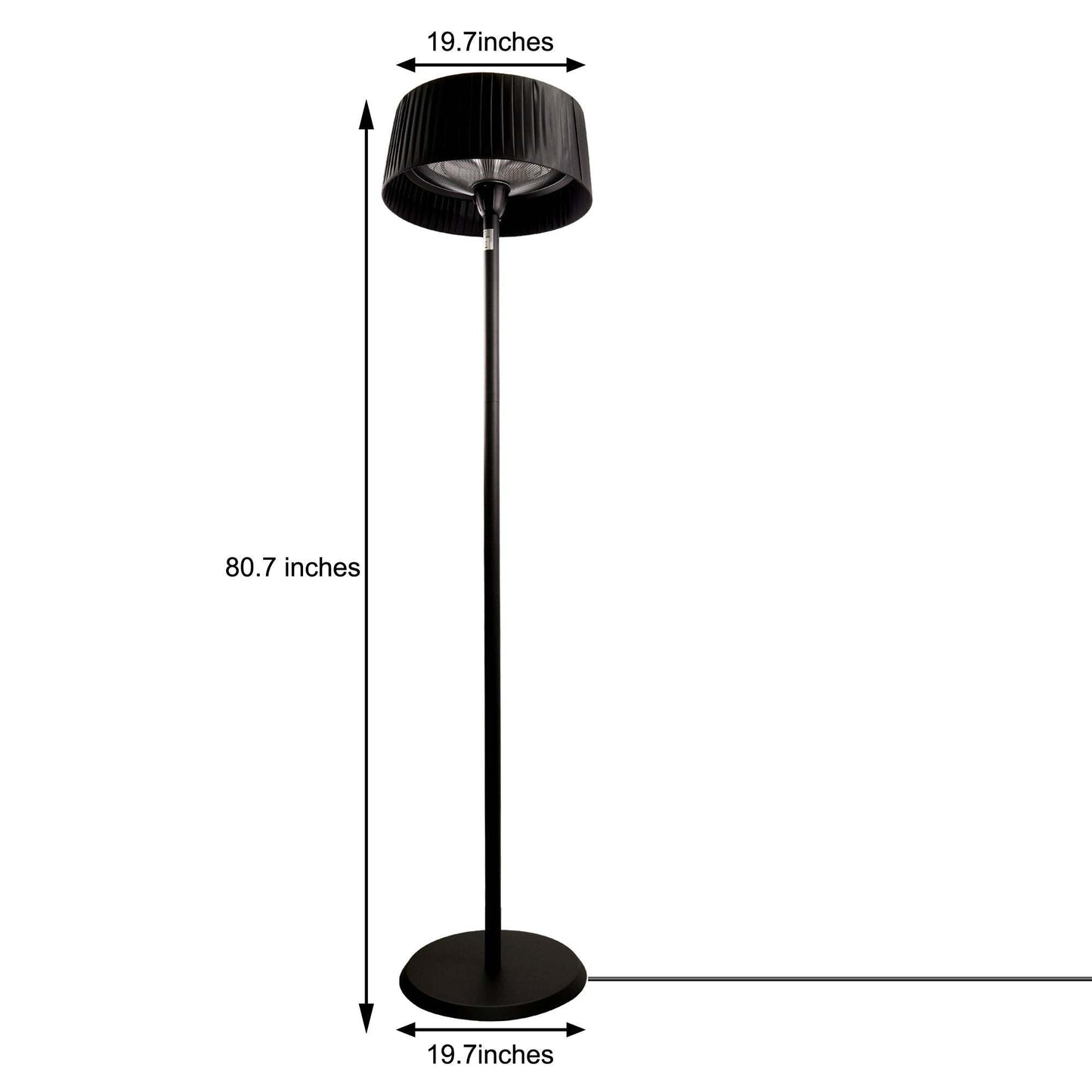 1500W Infrared Patio Heater Floor Lamp