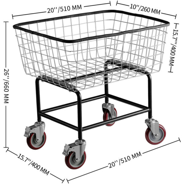 VEVOR Commercial Wire Laundry Cart Laundry Basket - Image 10