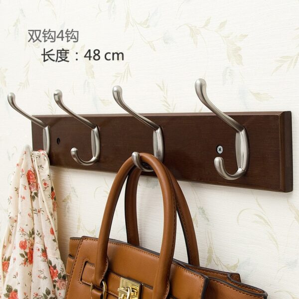 Coat Rack Bamboo Hallway Hat Hook Hanger Bedroom Door Wall-Mounting Hook Corner Room Kitchen Toilet Wall Bracket - Image 9