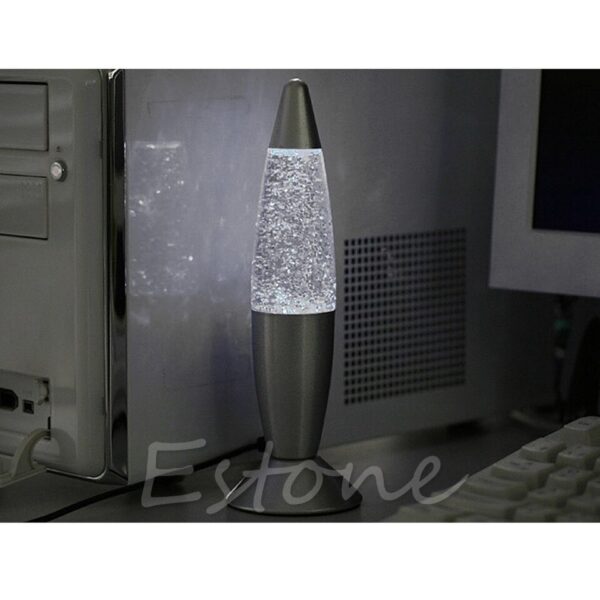 USB MultiColor Changing Lava Lamp LED Glitter Mood Night Light - Image 2