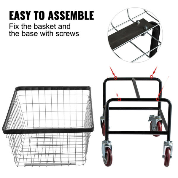 VEVOR Commercial Wire Laundry Cart Laundry Basket - Image 5