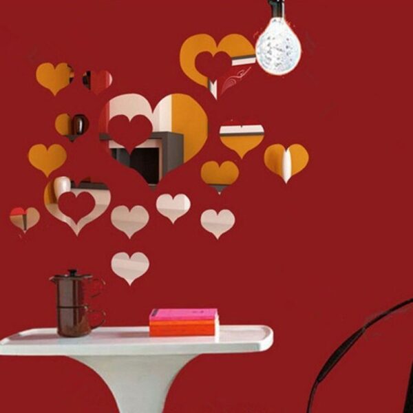 3D Acrylic Heart Mirror - Image 3