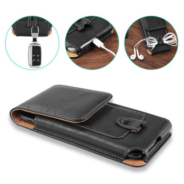 Universal Belt Clip holster leather phone case cover For iphone XS 4.7/5.5/6.3 inches - Image 5