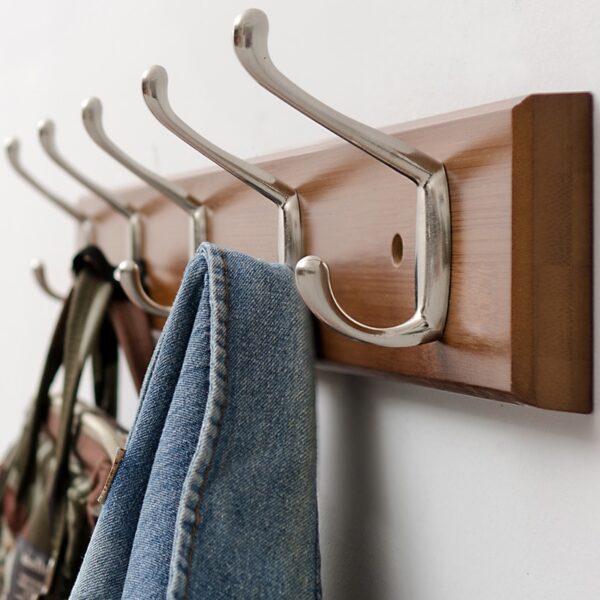 Coat Rack Bamboo Hallway Hat Hook Hanger Bedroom Door Wall-Mounting Hook Corner Room Kitchen Toilet Wall Bracket - Image 11