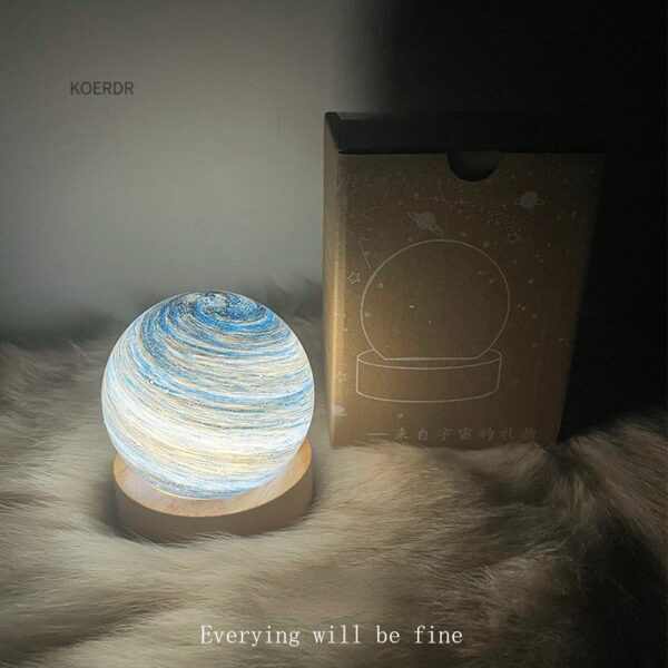 Unique Glowing Planetary Crystal Ball Galaxy Astronaut  Night Lights USB Power Warm Bedside Ligh - Image 9