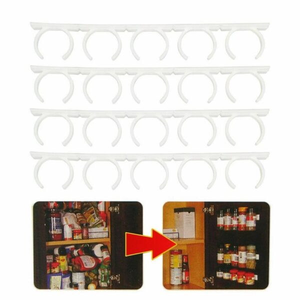Kitchen Organizer Spice Clips Bottle Rack Wall Mount - Image 6
