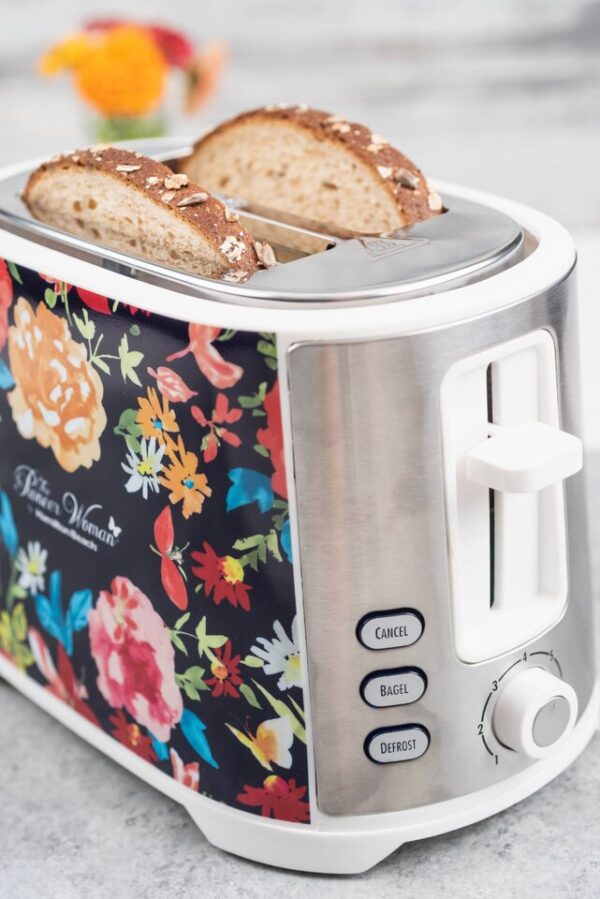 The Pioneer Woman Fiona Floral Extra-Wide Slot 2-Slice Toaster - Image 4