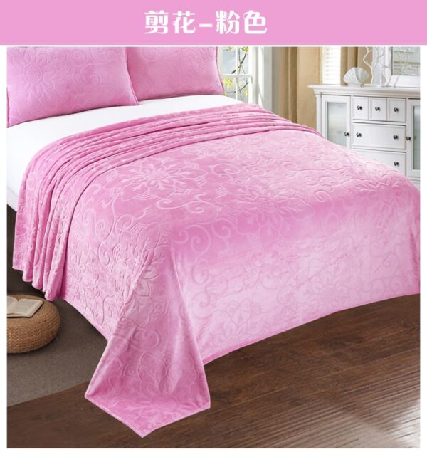 Solid Soft Warm Velvet Blanket - Image 11