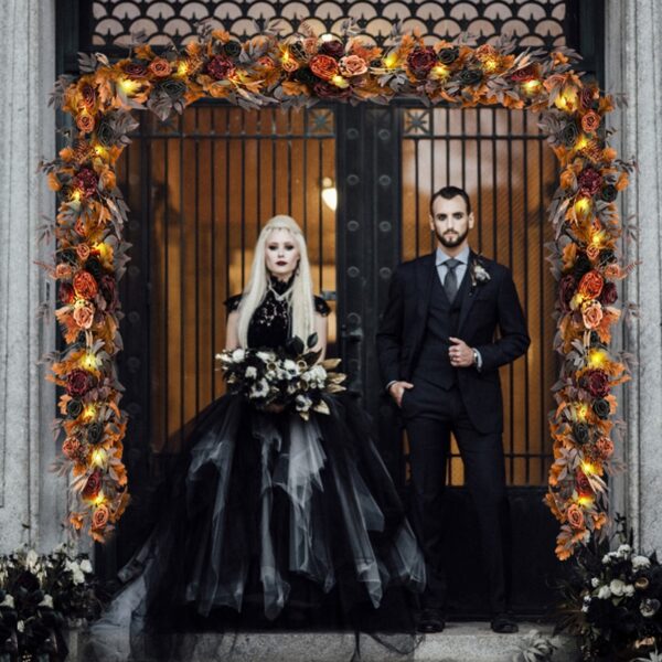 Halloween Wedding Table Garland Artificial Flower Willow Fireplace Front Door Decor - Image 8