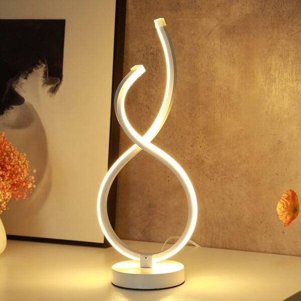 Modern Table Lamp Acrylic Metal Desk Lamps Bedroom Bedside Decoration - Image 3