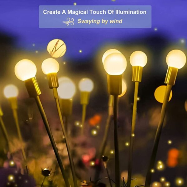 10LED Solar Firefly Lights Solar Garden - Image 4