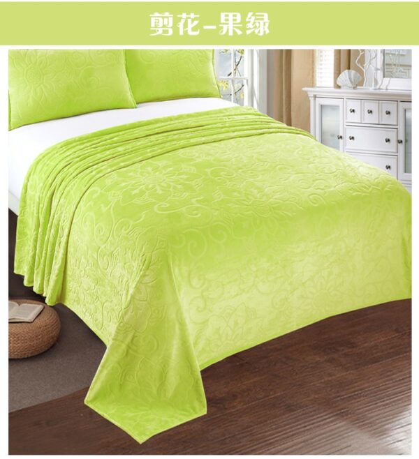 Solid Soft Warm Velvet Blanket - Image 17