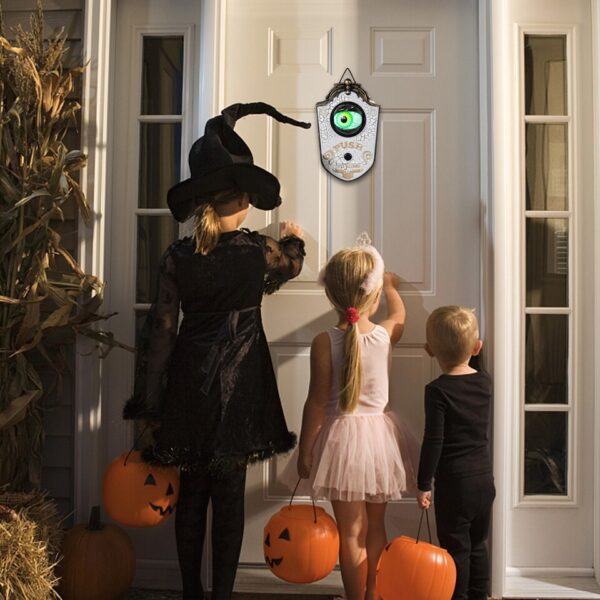 Luminous Eyes Doorbell Haunted Decorations Eyeball Doorbell Horror Props Creepy Eyes Doorbell - Image 6