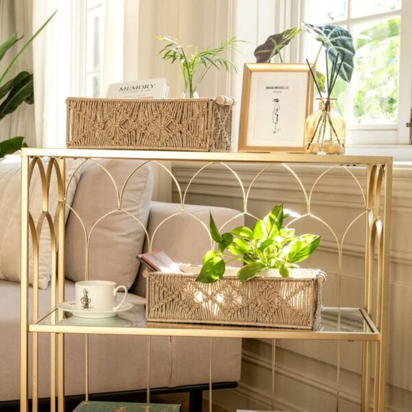 2PCS Nordic Cotton Rope Storage Baskets Woven Desktop Sundries Kids Toys Organizer Box Baby Dirty Clothes Laundry Basket Hamper - Image 8