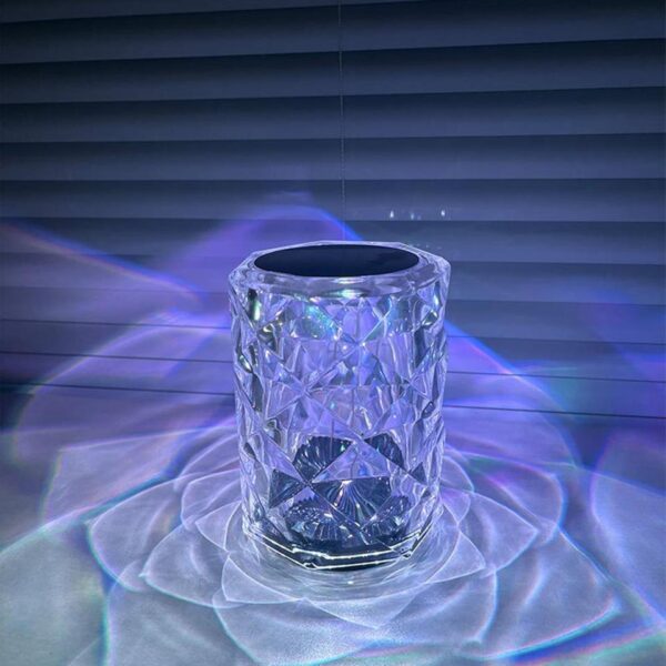 Dimmable LED Crystal Night Light Acrylic 3 Adjustable Brightness 3 Modes Crystal Diamond Table Lamp