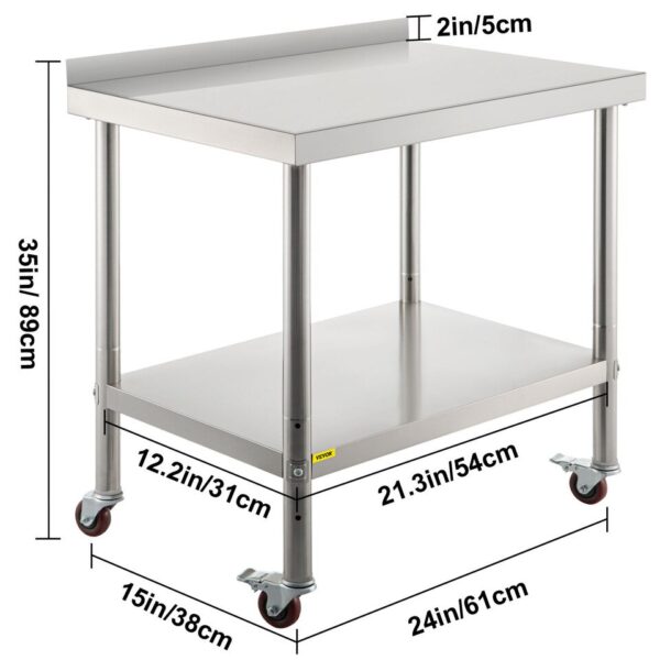 VEVOR Stainless Steel Work Prep Table - Image 6