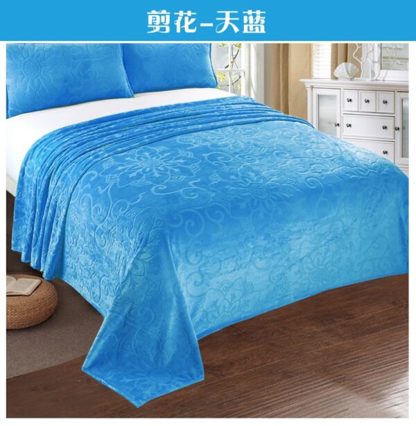 Solid Soft Warm Velvet Blanket - Image 6