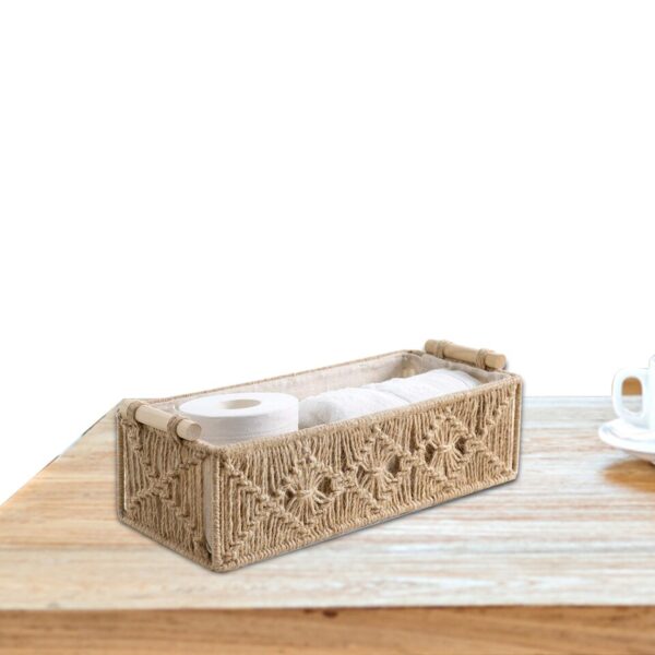 2PCS Nordic Cotton Rope Storage Baskets Woven Desktop Sundries Kids Toys Organizer Box Baby Dirty Clothes Laundry Basket Hamper - Image 3