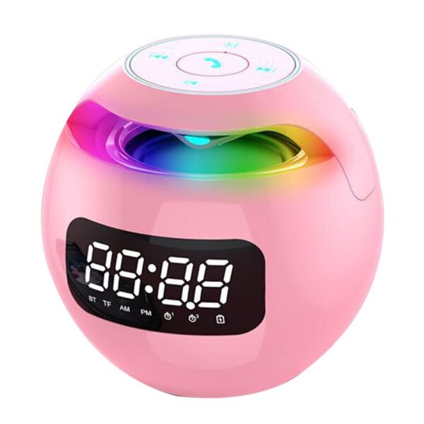 Spherical Music Player Clock Bluetooth-compatible 5.0 Speaker LED Screen Wake Up Clocks - Image 3
