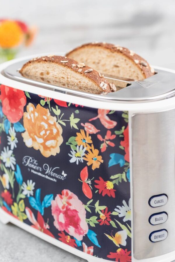 The Pioneer Woman Fiona Floral Extra-Wide Slot 2-Slice Toaster - Image 2