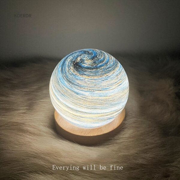 Unique Glowing Planetary Crystal Ball Galaxy Astronaut  Night Lights USB Power Warm Bedside Ligh - Image 8