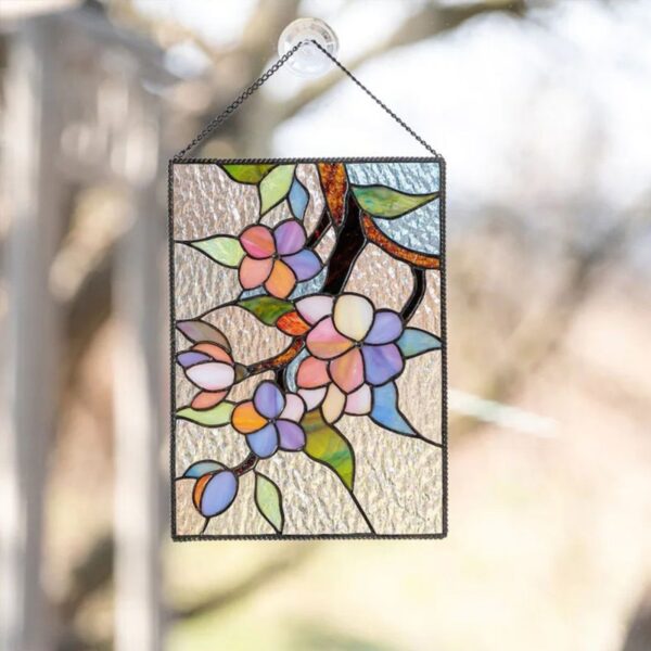 Creative Hummingbird Bird Pendant Stained Birds Glass Window Hangings Decor Wall Hanging Colored Birds Room Accessories - Image 3