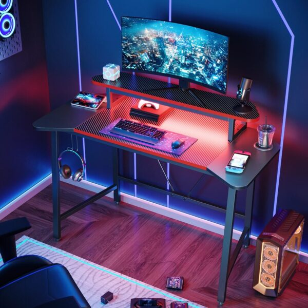 50.3" Gaming Desk Computer Office Table with LED Lights - Image 3