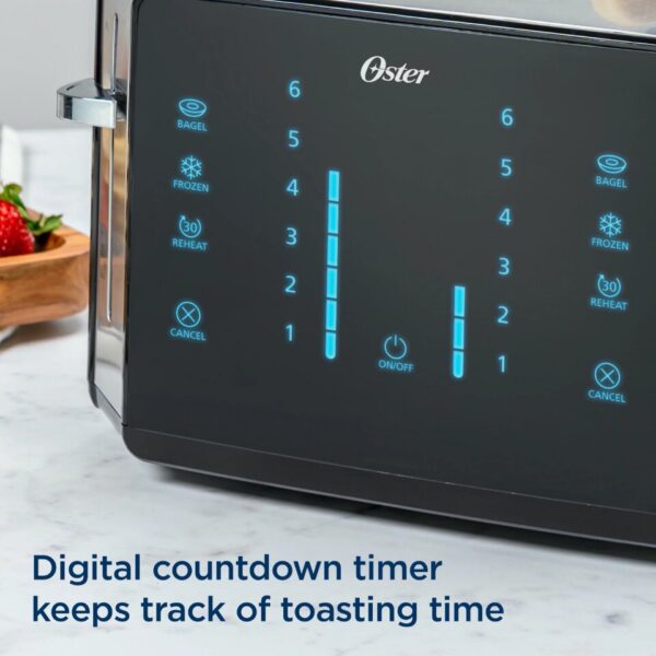 toaster4-Slice Touchscreen Toaster with Digital Countdown Timer, Stainless Steel (US Stock) - Image 5