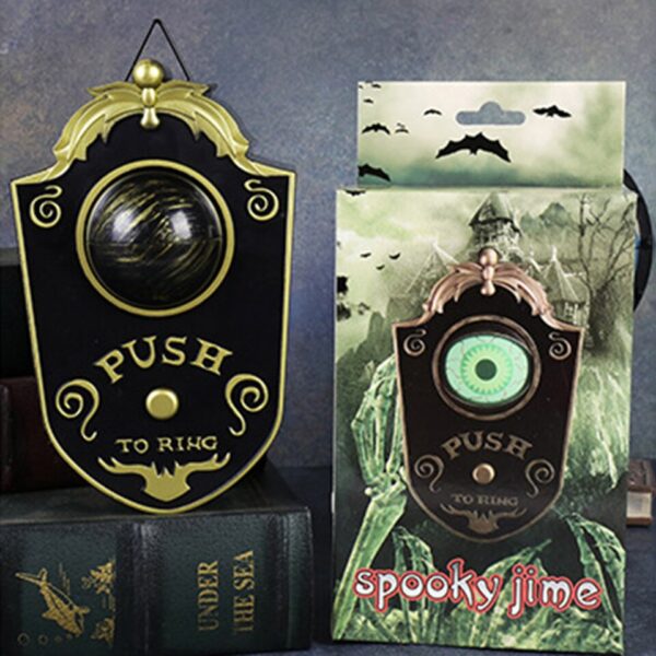 Luminous Eyes Doorbell Haunted Decorations Eyeball Doorbell Horror Props Creepy Eyes Doorbell