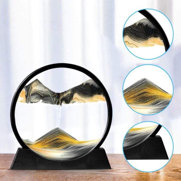 Creative 3D Glass Sandscape in Motion Hourglass Moving Sand Frame Art Picture Display Flowing Gift - Image 18
