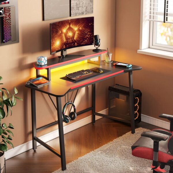 50.3" Gaming Desk Computer Office Table with LED Lights - Image 2