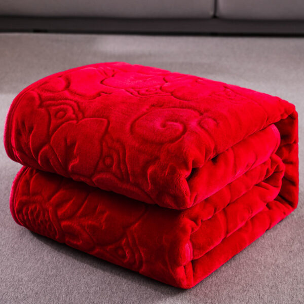 Solid Soft Warm Velvet Blanket - Image 5