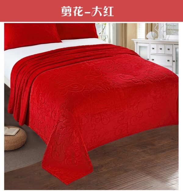 Solid Soft Warm Velvet Blanket - Image 9