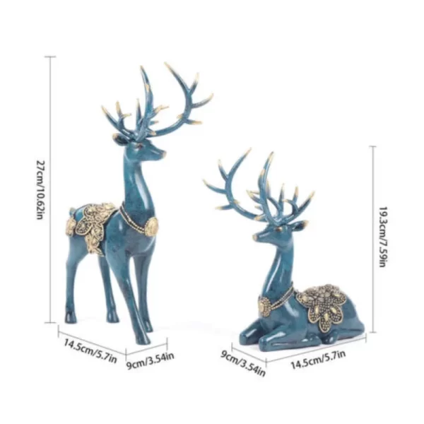 Luxury Large Deer Resin Sculpture Desktop Book Nook Home Office Art Decoration Figurines Vintage Living Room Decoration - Image 6