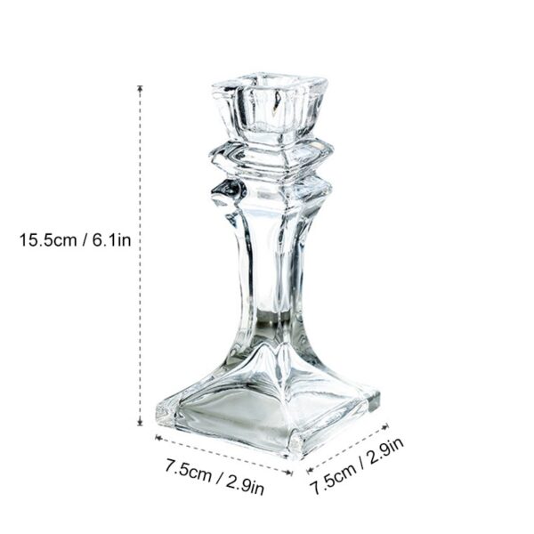 Clear Glass Candle Holders Wedding Table Centerpiece - Image 7