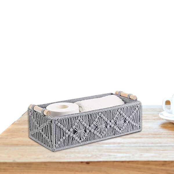 2PCS Nordic Cotton Rope Storage Baskets Woven Desktop Sundries Kids Toys Organizer Box Baby Dirty Clothes Laundry Basket Hamper - Image 4