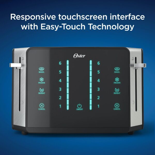 toaster4-Slice Touchscreen Toaster with Digital Countdown Timer, Stainless Steel (US Stock) - Image 4
