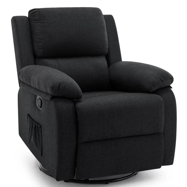Recliner Chair, 360 Swivel Rocker Chair for Adults, Small Rocking Recliner for Small Spaces, Upholstered Fabric Glider Recliner - Image 10