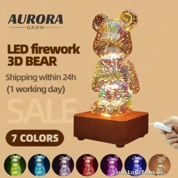 3D Firework Light Bear - Image 3
