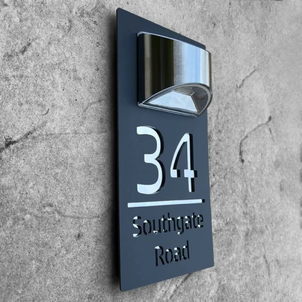 Customized Solar House Sign