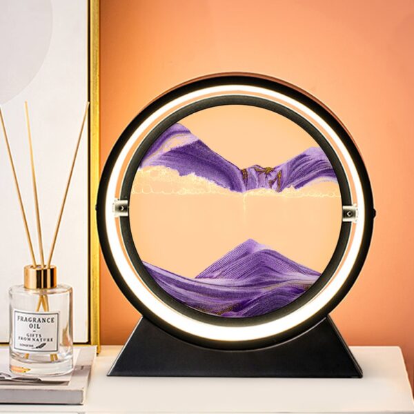Creative 3D Glass Sandscape in Motion Hourglass Moving Sand Frame Art Picture Display Flowing Gift - Image 4