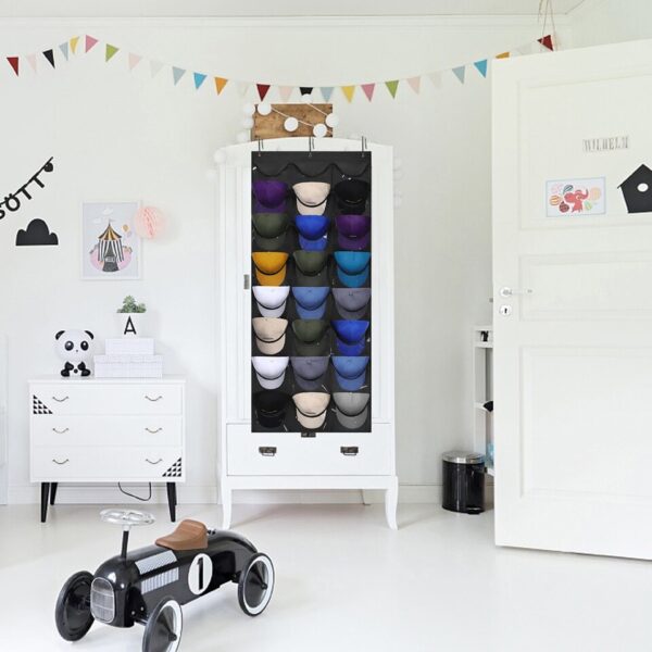 Storage Organizer Clear Pockets Protect Hat Door Hanging Holder Hanger Storage Rack for Baseball Caps - Image 7