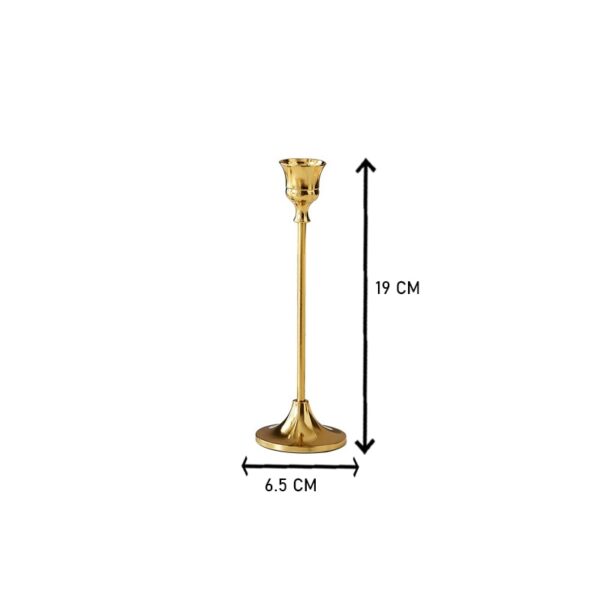 Retro Bronze Candle Holders Wedding Party Vintage Metal - Image 3