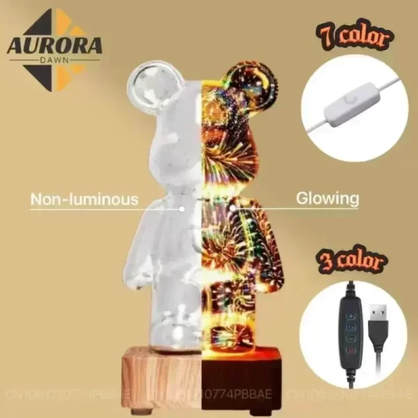 3D Firework Light Bear - Image 5