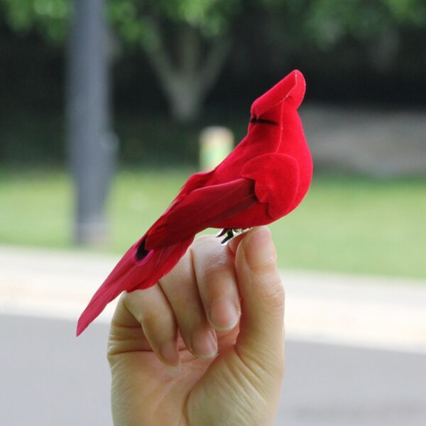 2pcs Simulation Feather Birds with Clips for Garden Lawn Tree - Image 2