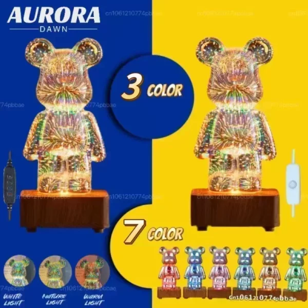 3D Firework Light Bear - Image 2