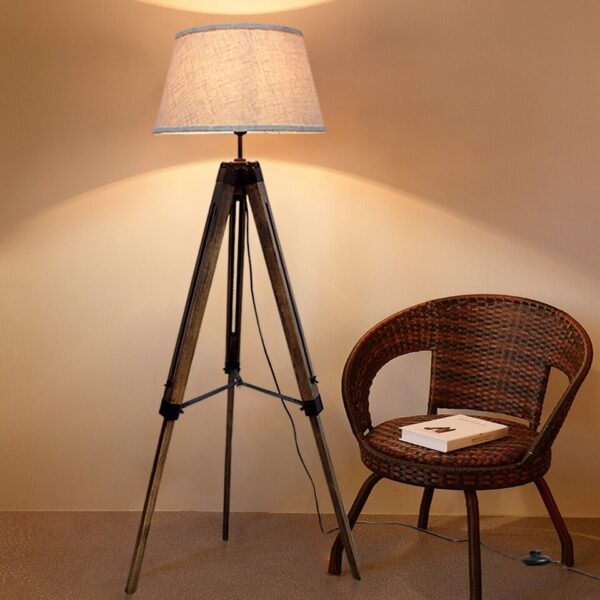 Depuley Nordic Vertical Gold USB Charging Floor Lamp Pole Floor Light Drum Shade - Image 3