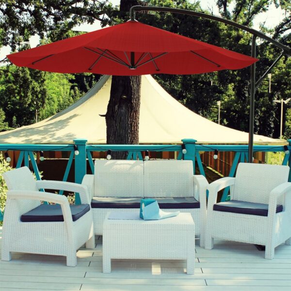 BOUSSAC 10' Cantilever Patio Umbrella with Base, - Image 2
