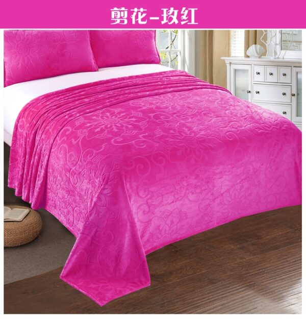 Solid Soft Warm Velvet Blanket - Image 14